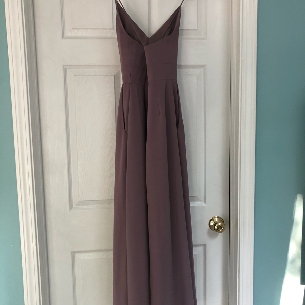 After Six French Truffle Bridesmaid Dress - Picture 3 of 5